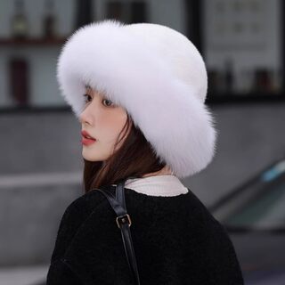 Mink Hat for Women, Autumn and Winter, Whole Mink Fur Small Top Hat, Mink Fur, Fox Fur, Real Fur Small Round Hat, Fisherman Hat, Korean Style