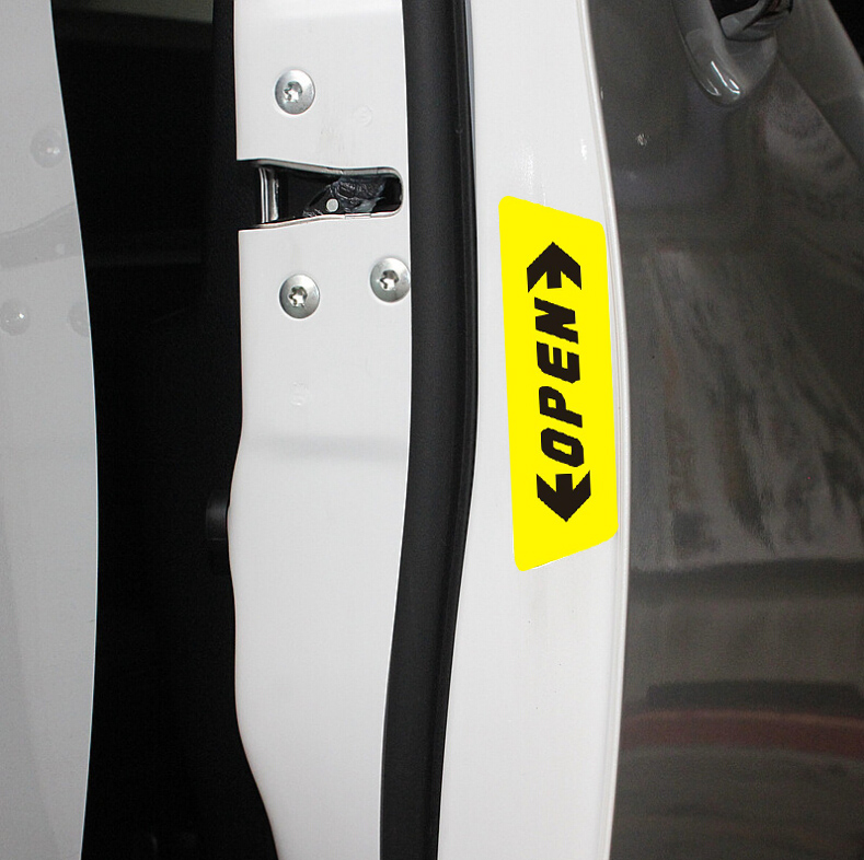 OPEN Reflective Warning Pass Car Door Open Tip Pass 4 - piece - door - door - door paste