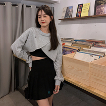 SINGSOONG grey short clothing woman 2022 spring and summer new design sensation 100 lap no cap loose jacket jacket