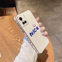 VIVOS10 mobile phone case electroplating s10pro all-inclusive anti-drop mobile phone case VIVOS9 Net red silicone s9e soft shell personality S7 Shell advanced sense straight side simple womens new product