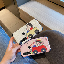 Huawei Nova4 mobile phone case four-corner anti-drop protective cover cute cartoon car couple cute Nova4e mobile phone case net red silicone non-slip Japanese and Korean girl Nova3i mobile phone case 3e