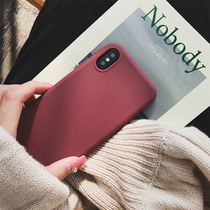 Minimalist pure colour iphoneX mobile phone shell lukewarm 11pro apple xs silicone gel soft shell iPhonexs max mobile phone shell lovers all-bag 678ins frosted net