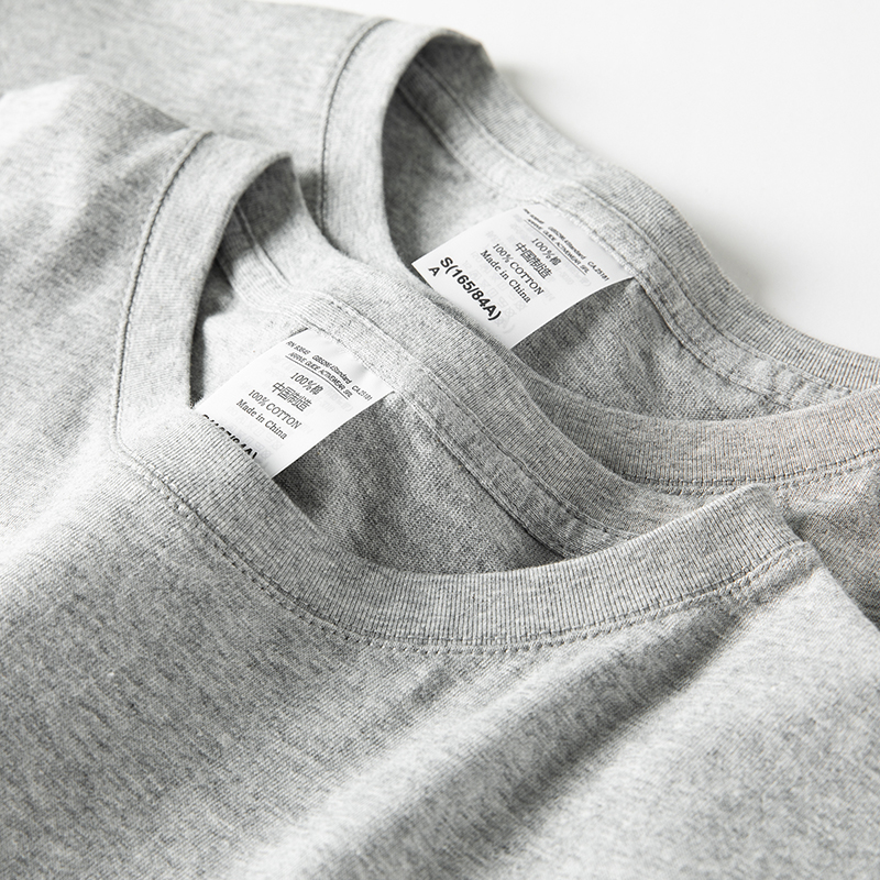 Fox base 200g heavy lbs grey pure cotton loose casual 100 hitch minimalist pure color summer