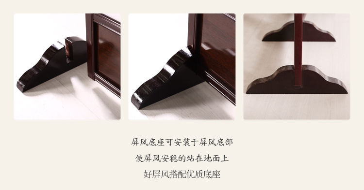Màn hình chuyên dụng cơ sở gỗ rắn Fir thẳng cơ sở bánh xe phổ quát - Màn hình / Cửa sổ vách ngăn phòng khách bằng gỗ