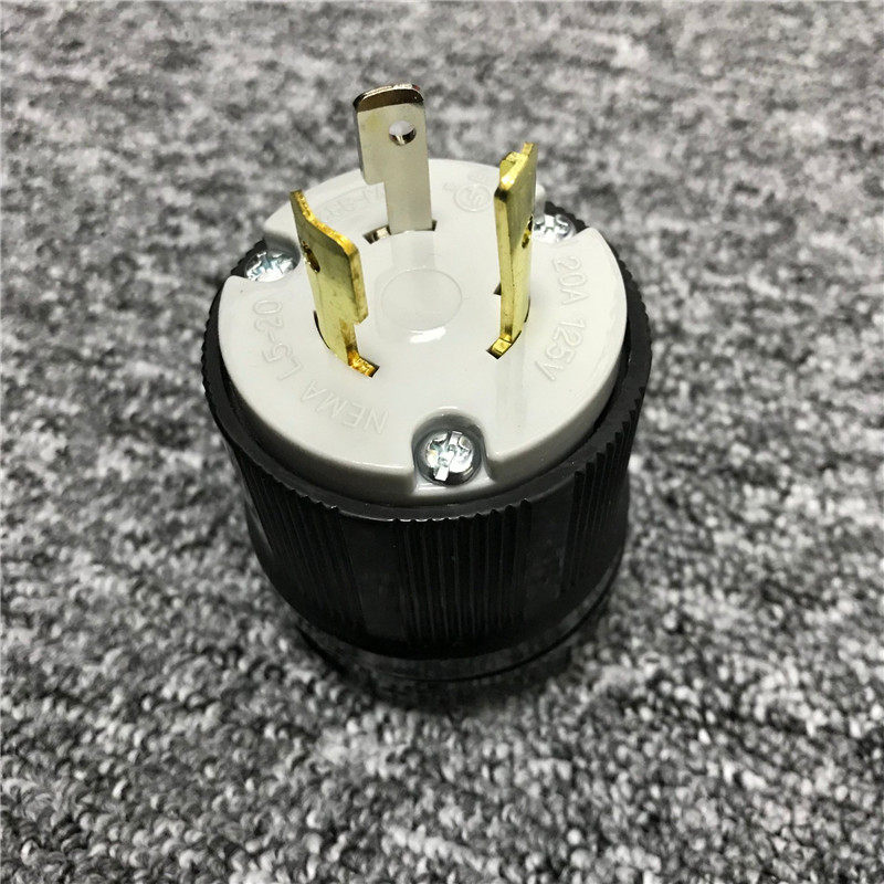 Штепсельная вилка nema防脱落插头  l5-20p 20a 125v 美式工业发电机插头 wj-8320
