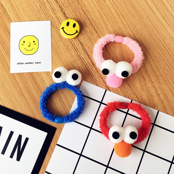 Anime Sesame Street Plush Hair Tie Lin Xiaozhai với phim hoạt hình dễ thương tóc dây tóc đầu đội mũ - Phụ kiện tóc phụ kiện tóc gần đây