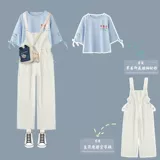 Летний комплект, комбинезон для школьников для отдыха, подходит для подростков, в корейском стиле, короткий рукав, для средней школы, оверсайз