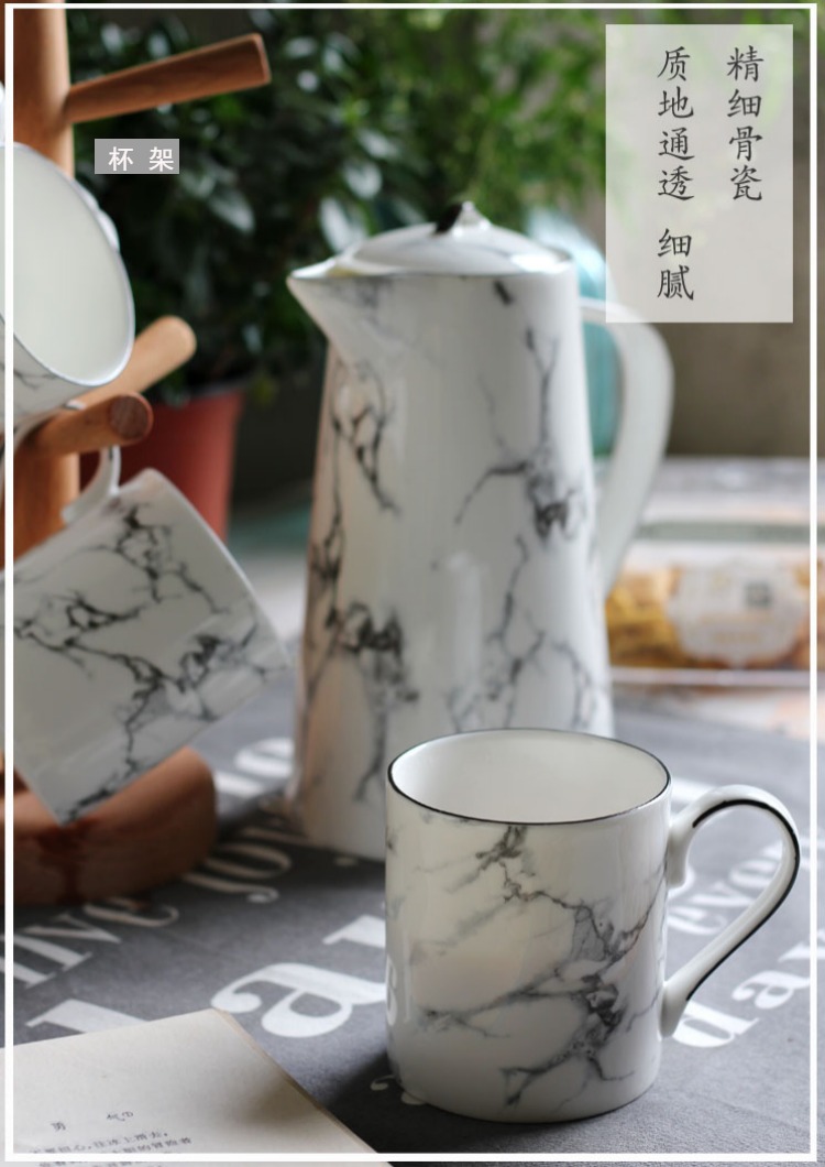 Bình nước lạnh gia dụng đơn giản xương Trung Quốc nước lạnh chịu nhiệt độ cao nồi gốm dung tích lớn nhiệt Bắc Âu Dali - Tách binh giu nhiet