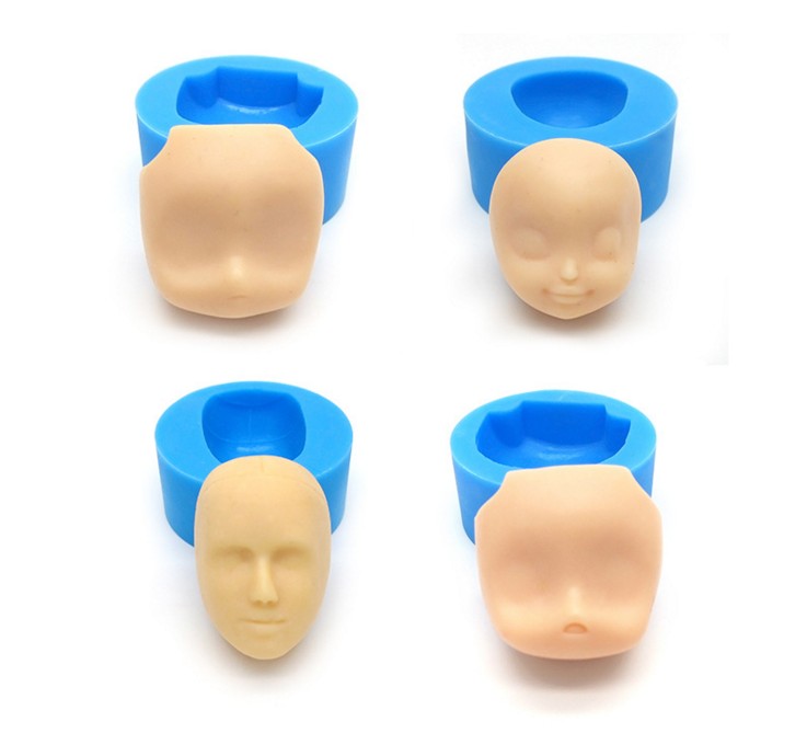 Soft clay silicone face mould Ultra - light clay face mold Q face face face limited time special price