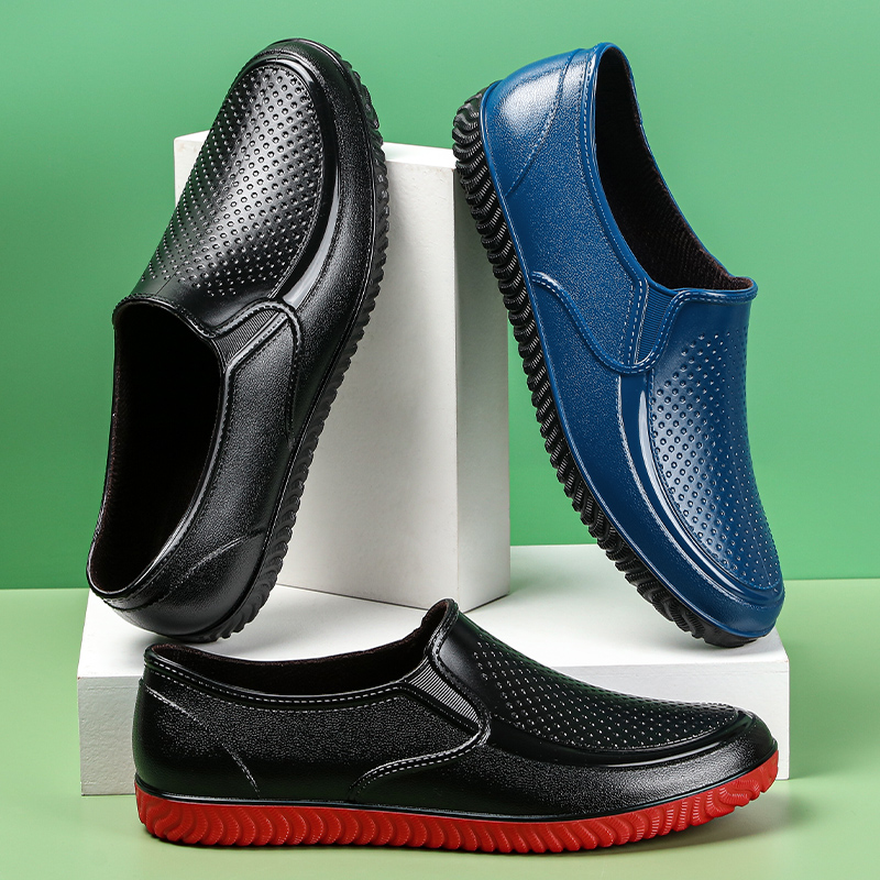 German non-slip rain boots men's short tube new waterproof shoes low top rain boots kitchen rubber overshoes car wash fishing rubber shoes