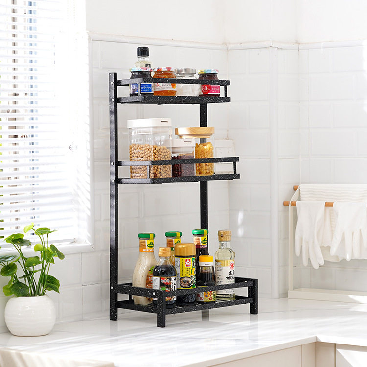Kitchen Concorter Frame floor multi-layer flavor kitchenware products Salt sauce vinegar shelf