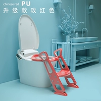 Модель подушки из искусственной кожи розово-красного цвета