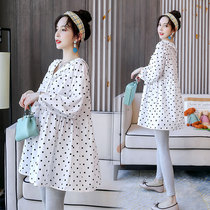 Pregnant women Spring shirt shirt set fashion dress new foreign atmosphere long early Spring Autumn Tide mother top