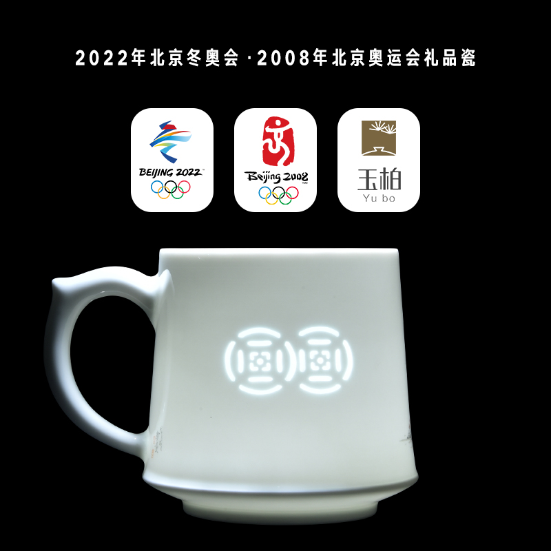 Jingdezhen jade white porcelain teacup hand - made teacup with cover parker filter cup master cup office ink landscape enamel cup