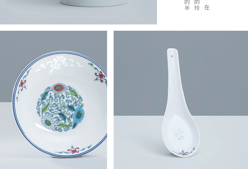 Jade cypress pastel and exquisite dishes suit white porcelain tableware in jingdezhen glaze covered 26 times home dishes by