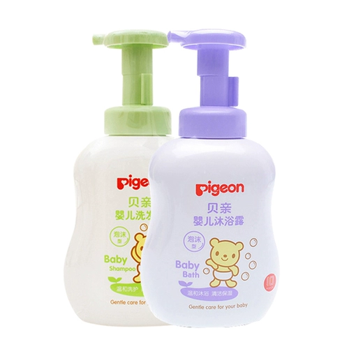 Pigeon, детский шампунь, гель для душа, увлажняющий питательный крем, комплект, 2 в 1, 500 мл, 3 шт