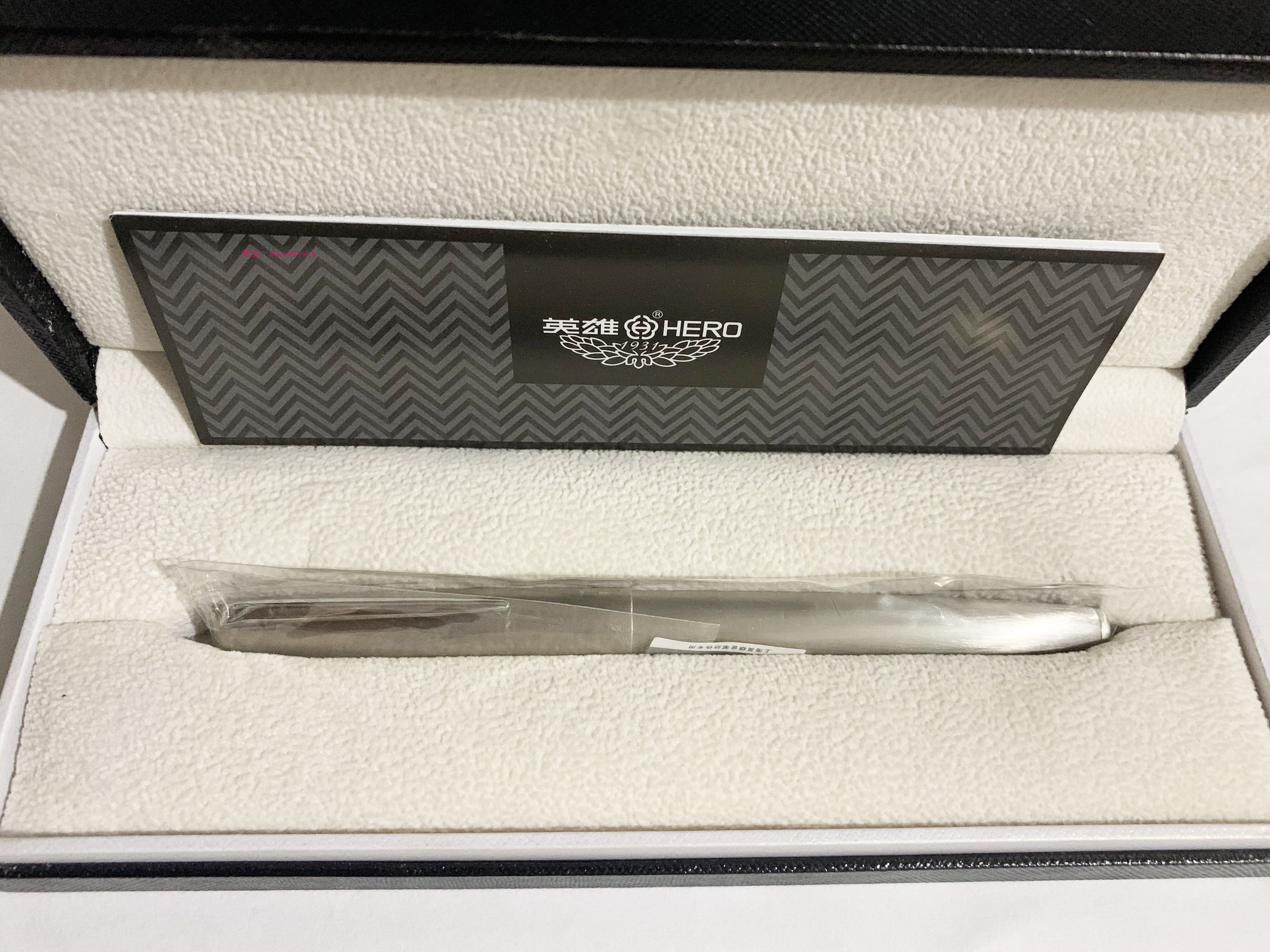 Hero HERO Dingxin 100 metal drawing 14K gold tip pen ink pen silver clamp pen