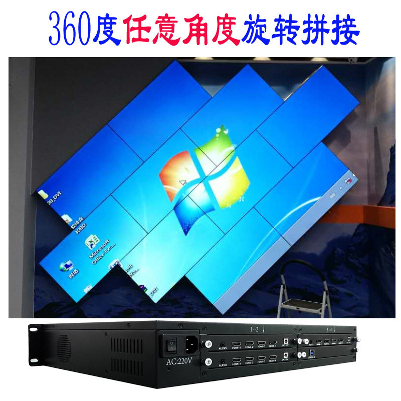 360 degree image rotary shape splice 4K HD HDMI output point to point 8K image video arbitrary angle