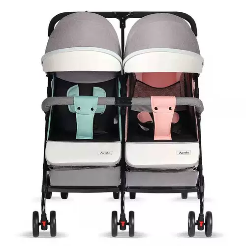 Съёмная складная коляска для близнецов с сидением для выхода на улицу, дракон и феникс, можно сидеть и лежать