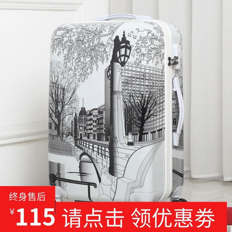 Cartoon Lever Box Men And Women 24 Inch Universal Wheels Suitcase Student Suitcase 20 inch Cartoon Password Box Tide
