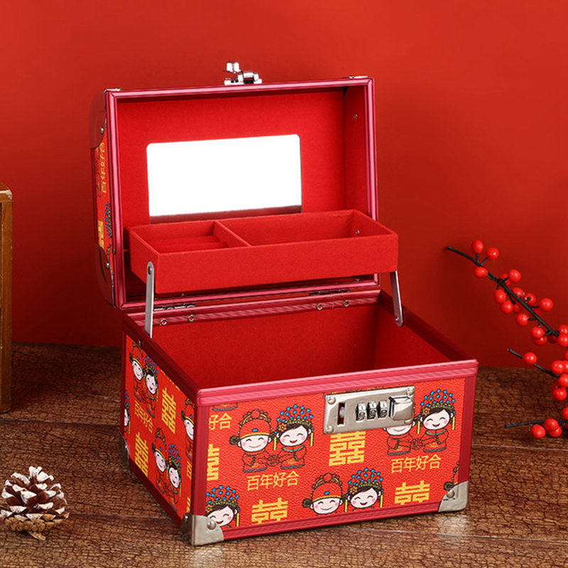 Engagement Supplies Great Full-Time Box Money Box Three Gold Hardware Jewelry Gift Box Courtesy Gold Box Wedding to accompany the bride