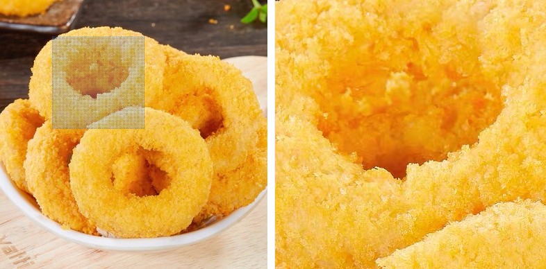 Bofar Onion Rings 800 gr 10 Packs Jiang Zhejiang-Shanghai Fried Semi-finished Burger Breakfast Porridge Store Milk Tea Hong Pei