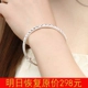 Vòng tay bạc đích thực S999 sterling bạc bóng đá nữ gửi mẹ sao gửi cho bạn gái thời trang hoang dã giản dị