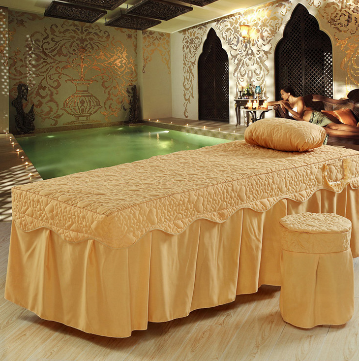 Đặc biệt có thể được tùy chỉnh vẻ đẹp bedspread denim bedspread Body Massage Beauty giường một gia đình bốn cửa hàng nhà máy - Trang bị tấm ga phủ giường spa