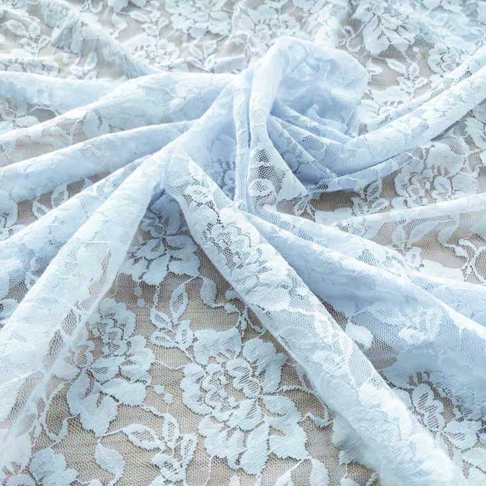 Widening black embroidery hollow without hooking stretch lace skirt hem sleeve clothing fabric one meter price