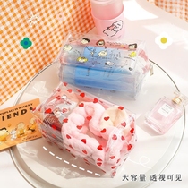 Children travel washing bag summer camp transparent makeup portable out of room with large capacity students to contain beach bag