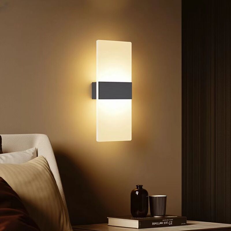 Led Wall Lamp Bedroom Bedside Lamp Modern Simple Creative Decorative Lamp Living Room Corridor Aisle Staircase Eye Protection Wall Lamp