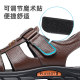 Playboy Sandals 2024 New Summer Breathable ຫນັງແທ້ Soft Sole ຂັບລົດຫາດຊາຍເກີບບາດເຈັບແລະເກີບແຕະສໍາລັບຜູ້ຊາຍ.