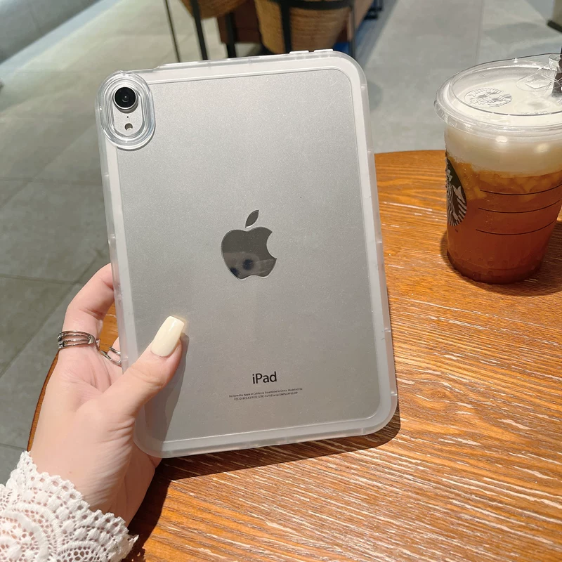 Защитный чехол для iPad mini6, Air8/7/6, силиконовый прозрачный чехол мини7, 2025, защитный чехол iPad Pro 11 дюймов, Air, против падений, цвет конфета, 10.2