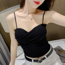 Camcorder vest female summer Korean version of the inside slim short base shirt wear sexy cross-chest strapless top tide