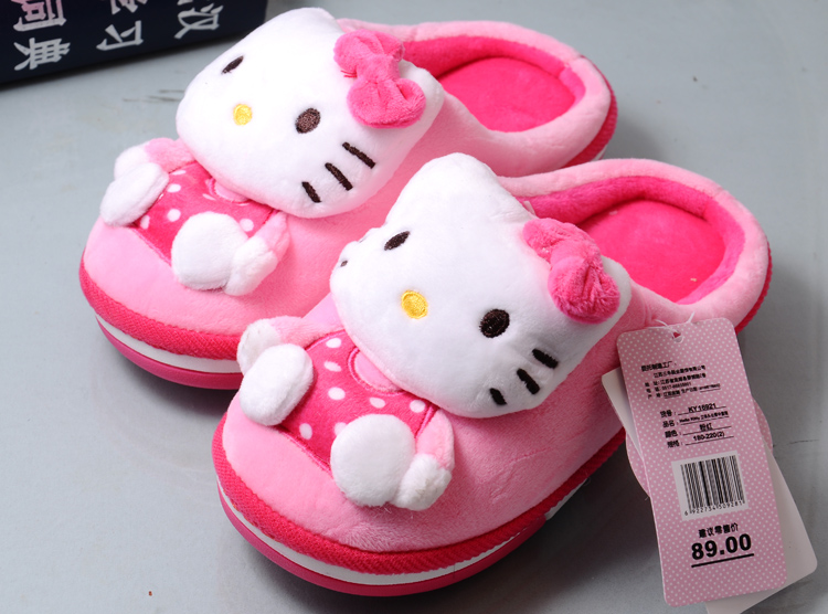 Chaussons enfants en suède HELLOKITTY - semelle fond composite - Ref 1005355 Image 17