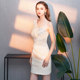 Banquet evening dress light luxury niche short sexy one-shoulder high-end temperament little birthday host celebrity dress