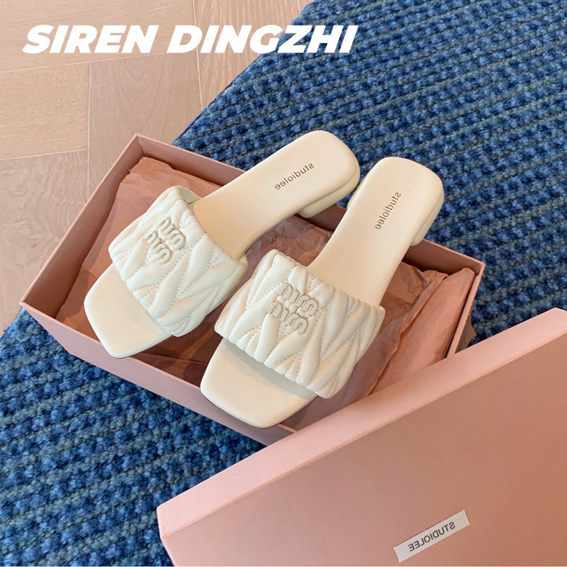 2026 Summer New Genuine Leather Slippers for Women, Fashionable and Versatile Casual Thick-Heeled Sandals, Women's Flat Slip-On Slippers 2026 Summer New Genuine Leather Slippers for Women, Fashionable and Versatile Casual Thick-Heeled Sandals, Women's Flat Slip-On Slippers