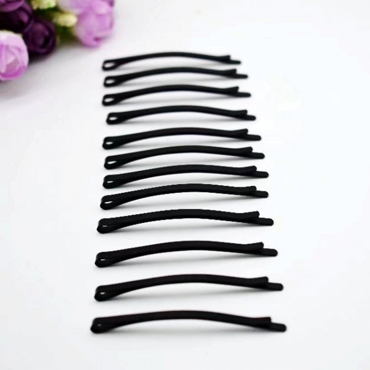 Clip tóc đen clip lớn từ clip đen kẹp tóc kẹp tóc gãy clip cong clip bangs clip bên clip nhỏ thép kẹp mũ nón - Phụ kiện tóc kẹp tóc nơ