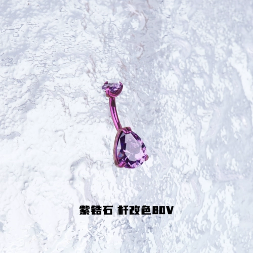 Ткань для полировки, золотая вода в форме капли, пирсинг для пупка с цирконом