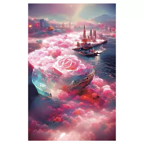 Розовая облако морское ход поперечного удара новое крыльцо для гостиной плохое издание слегка мечта о вышивке Wonderland