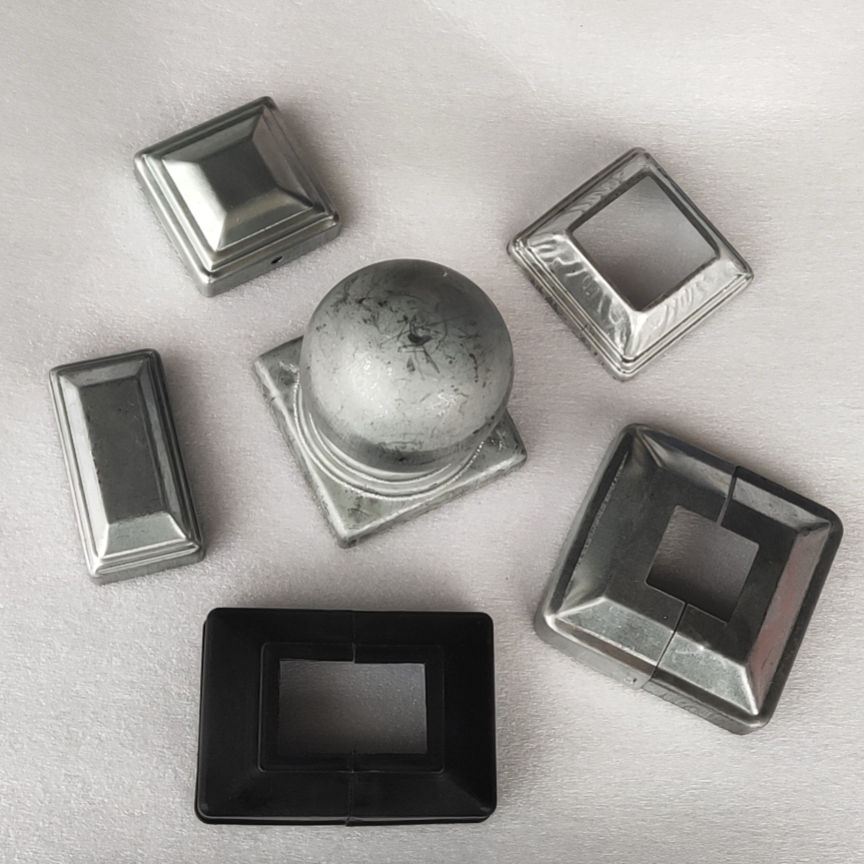 Wrought fittings stamping foot cover stigma decorative cover flower tube cap sealing cover split cover guardrail buckle cover square tube cap