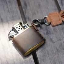Lu Xiaomo handmade genuine leather lighter cover cowhide protective cover hook hanging waist universal cover