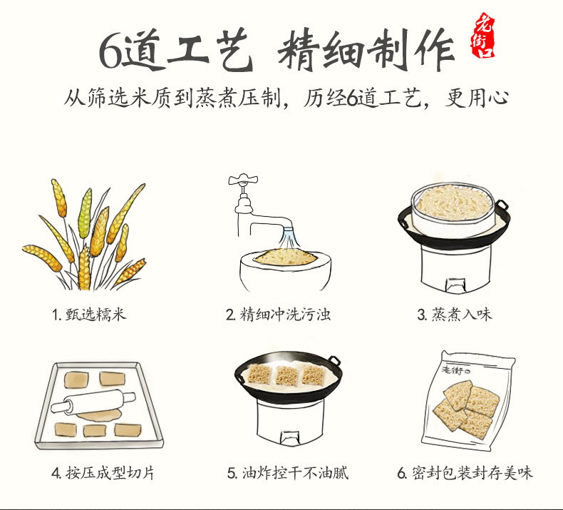 老街口糯米锅巴120g*5袋办公室网红