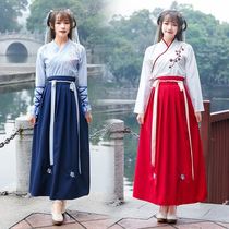 Fat girl fairy dress large size Super fairy Chinese clothes girl big child chest skirt long sleeve junior high school students Hanfu costume