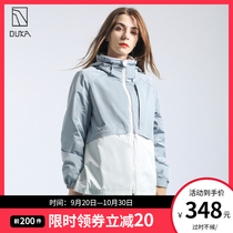 Du card outdoor Tide brand three-in-one charge women 2021 new spring and autumn windproof waterproof thick warm short coat