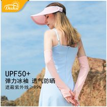 Crossing sunscreen ice sleeve hand sleeve female driving anti ultraviolet Ice Silk arm arm arm sleeve summer thin gloves men