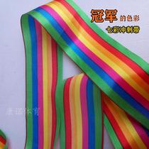 Finish line sprint with track and field competition sprint and long distance running hit the line with school sports meeting finishing post