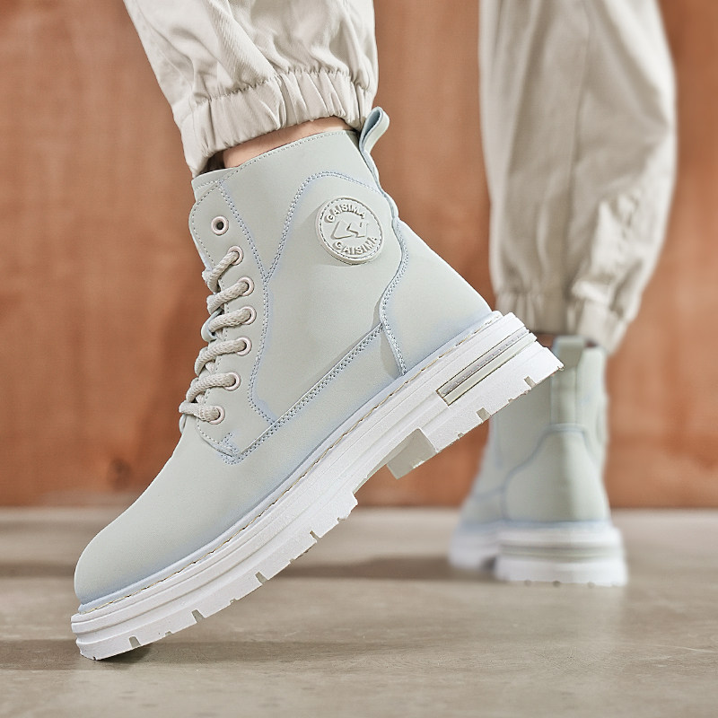 Martin Boots for Men 2026 New Winter High-Top British Style Casual Workwear Men's Mid-Top Leather Shoes with a High-End Feel