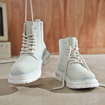 Martin Boots for Men 2026 New Winter High-Top British Style Casual Workwear Men's Mid-Top Leather Shoes with a High-End Feel