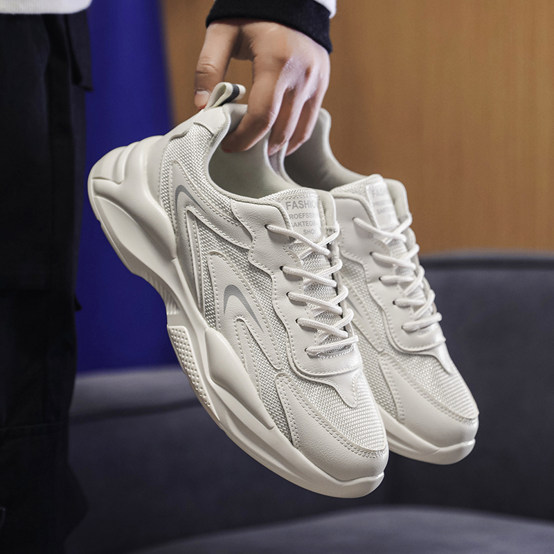 Men's Shoes, Autumn 2026 New Trendy Versatile Breathable Casual Height-Increasing Men's White Mesh Sports Dad Sneakers Men's Shoes, Autumn 2026 New Trendy Versatile Breathable Casual Height-Increasing Men's White Mesh Sports Dad Sneakers